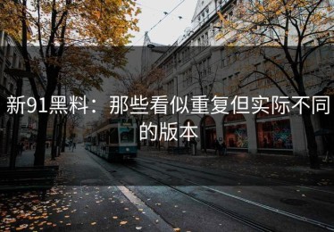 新91黑料：那些看似重复但实际不同的版本