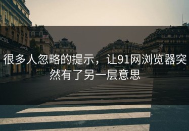 很多人忽略的提示，让91网浏览器突然有了另一层意思