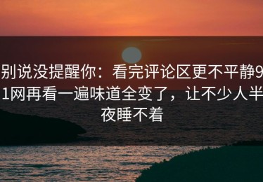 别说没提醒你：看完评论区更不平静91网再看一遍味道全变了，让不少人半夜睡不着