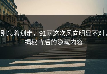 别急着划走，91网这次风向明显不对，揭秘背后的隐藏内容
