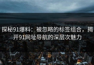 探秘91爆料：被忽略的标签组合，揭开91网址导航的深层次魅力