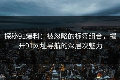 探秘91爆料：被忽略的标签组合，揭开91网址导航的深层次魅力