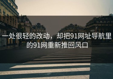 一处很轻的改动，却把91网址导航里的91网重新推回风口