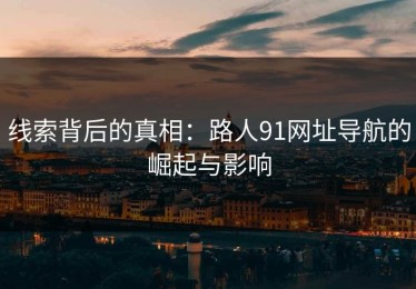 线索背后的真相：路人91网址导航的崛起与影响