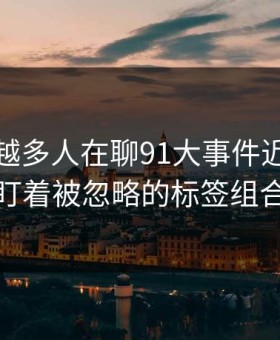 为什么越多人在聊91大事件近日，越有人盯着被忽略的标签组合不放
