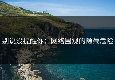 别说没提醒你：网络围观的隐藏危险