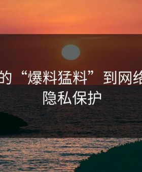 从91网的“爆料猛料”到网络安全与隐私保护