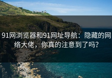 91网浏览器和91网址导航：隐藏的网络大佬，你真的注意到了吗？