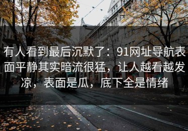 有人看到最后沉默了：91网址导航表面平静其实暗流很猛，让人越看越发凉，表面是瓜，底下全是情绪