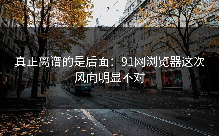 真正离谱的是后面：91网浏览器这次风向明显不对