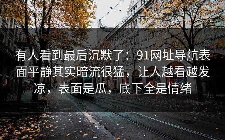 有人看到最后沉默了：91网址导航表面平静其实暗流很猛，让人越看越发凉，表面是瓜，底下全是情绪