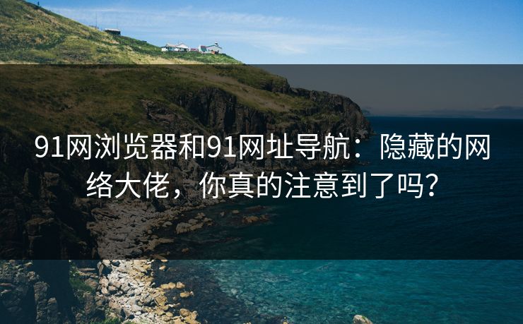 91网浏览器和91网址导航：隐藏的网络大佬，你真的注意到了吗？
