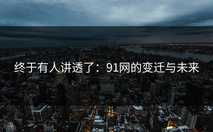 终于有人讲透了:91网的变迁与未来 终于有人讲透了:91网的变迁与未来